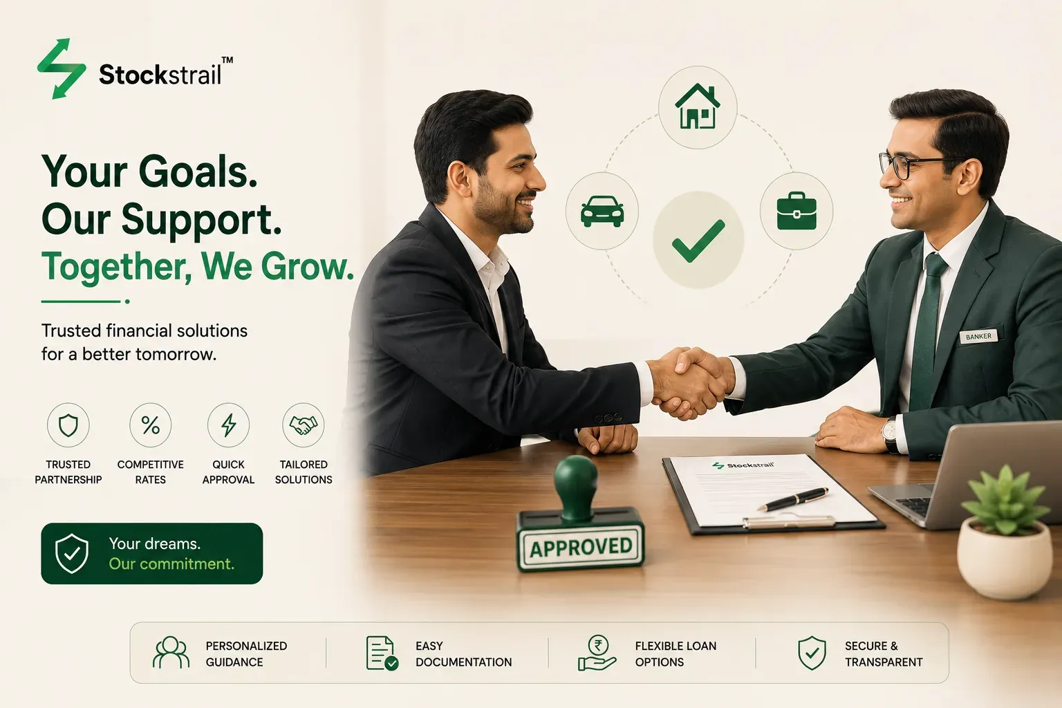 Business and home loan guidance at Stockstrail