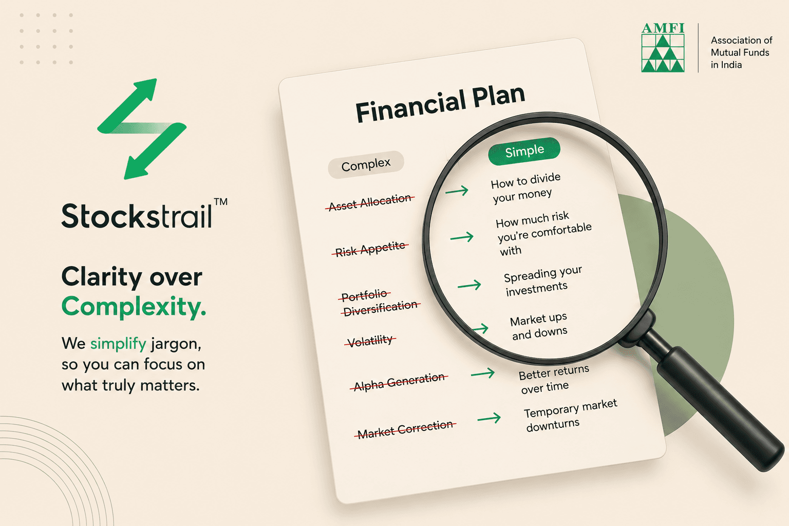 Long-term financial planning journey roadmap showing SIP milestones retirement and wealth goals at Stockstrail
